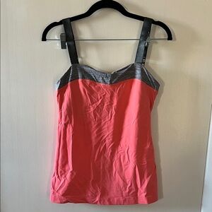 Lululemon Athletica Coral and Charcoal Tank Top